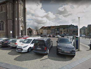 Kerkplaats tegenwoordig (nu: Gentbruggeplein) 